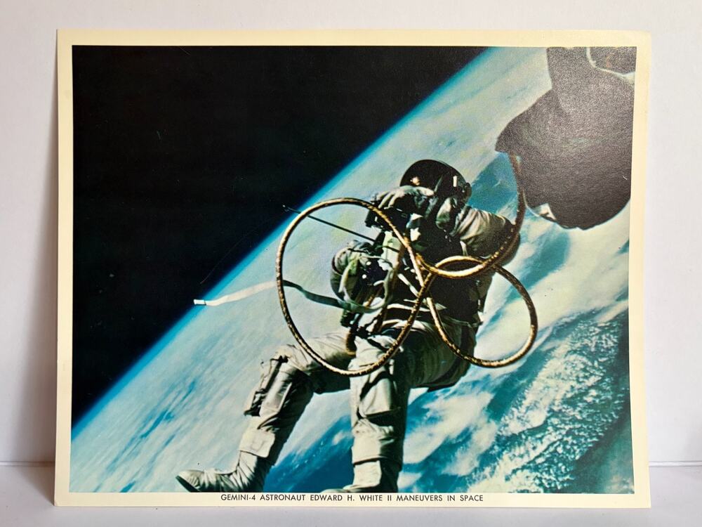 NASA Gemini 4 Photograph Edward H White II EVA Spacewalk Color Press Print